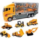 Diecast RLS 2-in-1 Construction Vehicle Truck car with 6 construction vehicles - Image 9