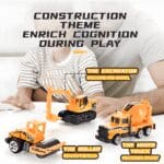 Diecast RLS 2-in-1 Construction Vehicle Truck car with 6 construction vehicles - Image 6
