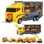 Diecast RLS 2-in-1 Construction Vehicle Truck car with 6 construction vehicles - Image 2