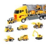 Diecast RLS 2-in-1 Construction Vehicle Truck car with 6 construction vehicles - Image 4