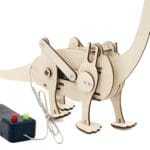 3D Wooden DIY Assemble Science Education Dinosaur Toy cable remote controlled - Image 3