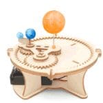 3D Wooden DIY Electric solar system model astronomy sun earth moon planet science experiment education toy