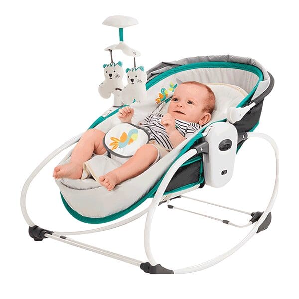 5-in-1-Baby_rocker_Bouncer_Baby_bed_Green_4_600x600- 5-in-1 Baby foldable portable rocker Bouncer Baby bed Green Moses Basket - Image 1
