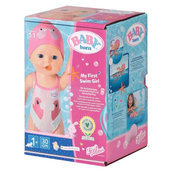 BABY Born My First Swim Wind Up Doll with Swimming Costume & Hat Toy Set - 30cm - Image 13