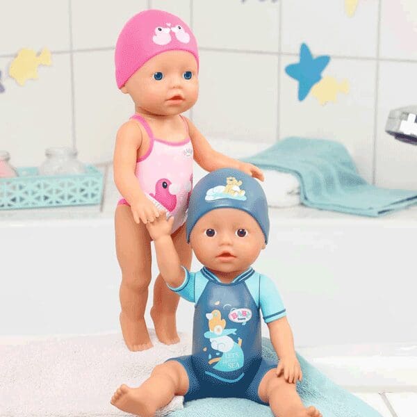 BABY Born My First Swim Wind Up Doll with Swimming Costume & Hat Toy Set - 30cm - Image 8