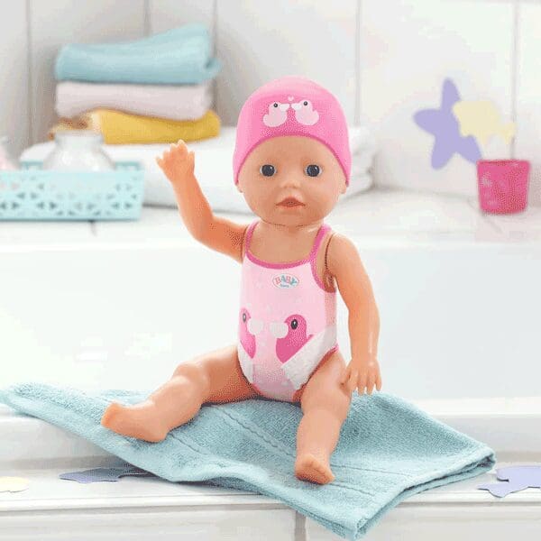 BABY Born My First Swim Wind Up Doll with Swimming Costume & Hat Toy Set - 30cm - Image 11