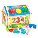 Childs interactive multifunction wooden activity house puzzle Toy