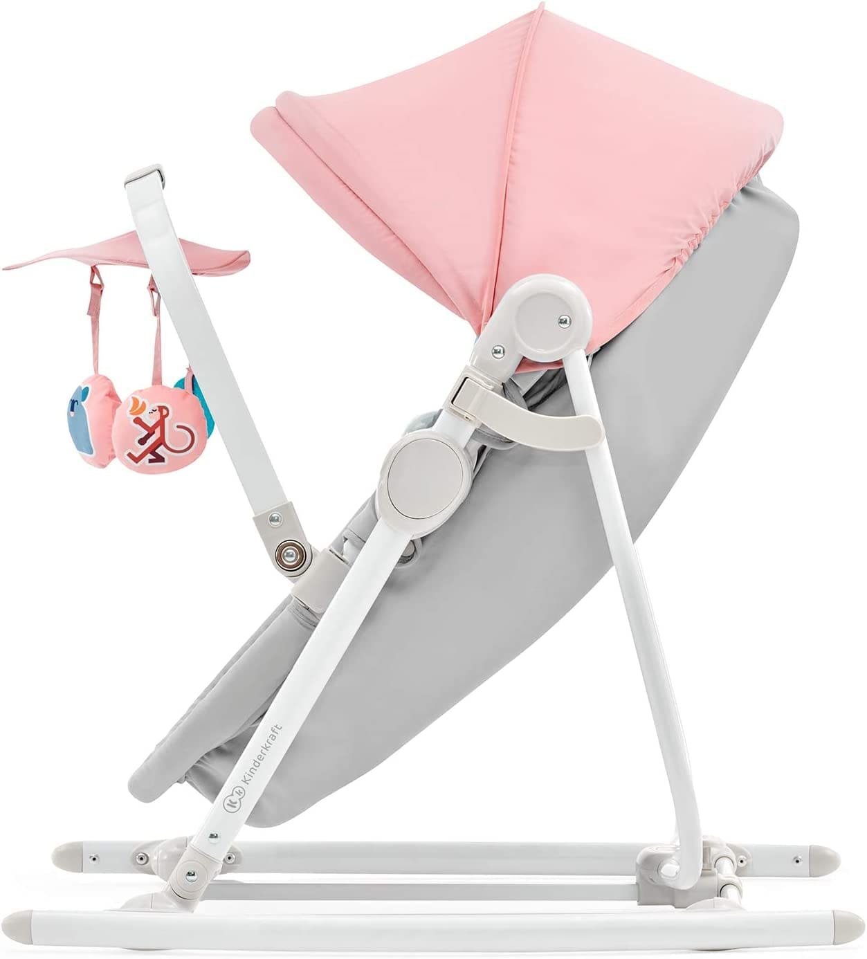 Kinderkraft_UNIMO_Baby_Rocker_5_in_1,_Baby_Swing_600x600 5-IN-1 BABY PORTABLE ROCKER / BABY BED PINK - Image 1