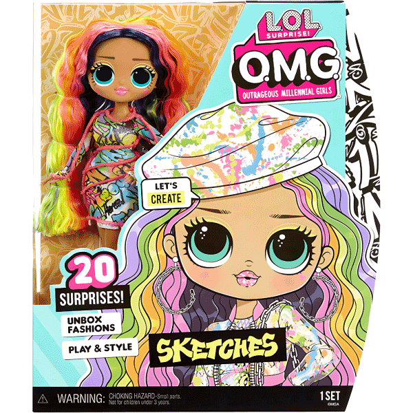 LOL-Surprise-OMG-Sketches-Fashion-Doll-2-600x600 LOL Surprise OMG Sketches Fashion Doll - Image 1