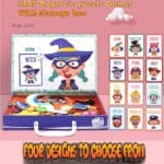 Children's portable wooden magnetic puzzle games in carry case busy Traffic and cars - Image 4