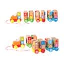 Wooden colourful pull along alphabet block train Toy - Image 4