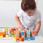 Wooden colourful pull along alphabet block train Toy - Image 5
