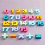 Wooden pull along Toy car Box with colourful numbers & shape blocks - Image 6