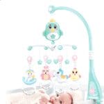 Animal 360 degree rotation sleep baby musical bed mobile bell toy with Rattles - Image 4
