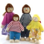 Wooden 6 PC's Toy Family Doll House playset Dolls - Image 5