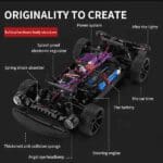 1:16 RC Car 2.4G 4WD 35KM/H RC Drift Muscle Car Model Electric Vehicle Toys - RTR Version - Image 5