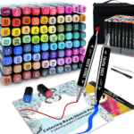 RLS 48pc Colours Art Marker Set, New Generation Dual Tip Graffiti Marker Pens for Kids