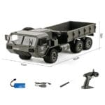 RLS 6WD RC Truck Car FY004A American Military Truck, 2.4G Electric Remote-Control Toy, All Terrain Surfaces - Image 5