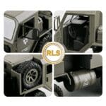 RLS 6WD RC Truck Car FY004A American Military Truck, 2.4G Electric Remote-Control Toy, All Terrain Surfaces - Image 10