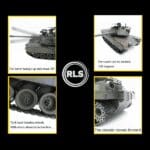 RLS Remote Control Tank RC US M1A2 Scale 1:18 Military Figure 3 Speed Radio Tank Model 360° Flip Stunt Toy with Flashing Lights Bomb Water Bullet Simulation - Image 2