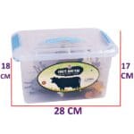 12 pieces Solid Large Farm Animals in a storage box with handle Ideal Toy - Image 9