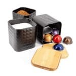 RLS Set of 4 Black  Tea, Coffee, Sugar canisters and Bread Storage Container Set - Image 5