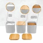 RLS White Set of 4 Tea, Coffee, Sugar canisters and Bread Storage Container Set - Image 4