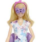 Barbie Sparkle Mask Spa Day Playset Blonde Barbie Doll 7 Spa Masks Sink Mirror - Image 4
