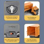 RLS Remote Controlled 50CM 4CH 8 Wheels Headstock Removable RC container Cargo Truck - Image 6