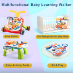 2-in-1 Baby walker and Baby interactive entertainment game table - Image 4