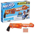 Nerf Fortnite 6-SH Blaster-Camo Pulse Wrap, Hammer Action Priming, Drum, 6 Eli