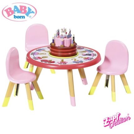 BABY born Doll Happy Birthday Party Table & Cake Playset