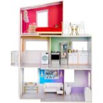 Rainbow High3-Story Wooden Townhouse Doll House Set - Image 8