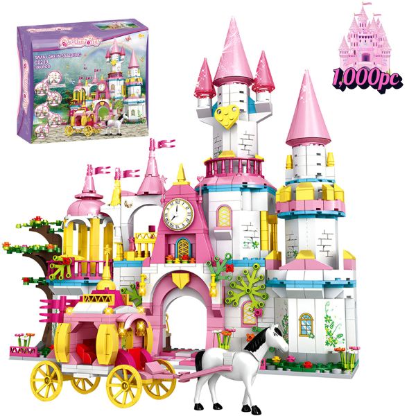 RLS 1000pcs Dream City Swan Lake Princess Castle Building Blocks Set for Girls 600x600 (8) RLS 1000pcs Dream City Swan Lake Princess Castle Building Blocks Set - Image 1