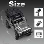 MN-99S RC Crawler, 1:12 Scale RC Rock Car, 4WD Off-Road RC Truck RTR, 2.4G Remote RC Land Rover Vehicle Models for Adults Hobby Gifts (Grey) - Image 6